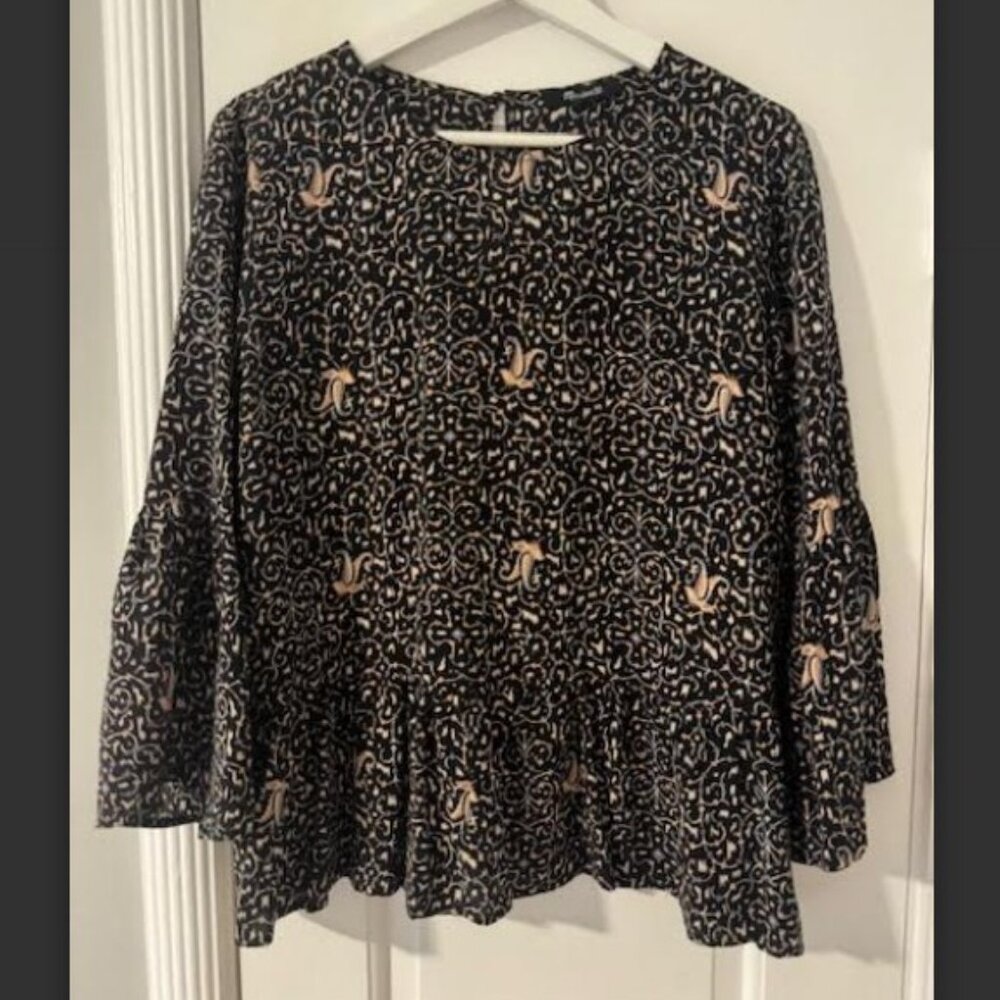 Madewell Peplum Blouse Size Large